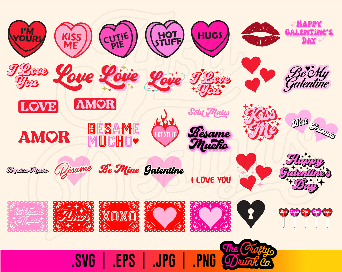Valentines Day Design Bundle SVG PNG