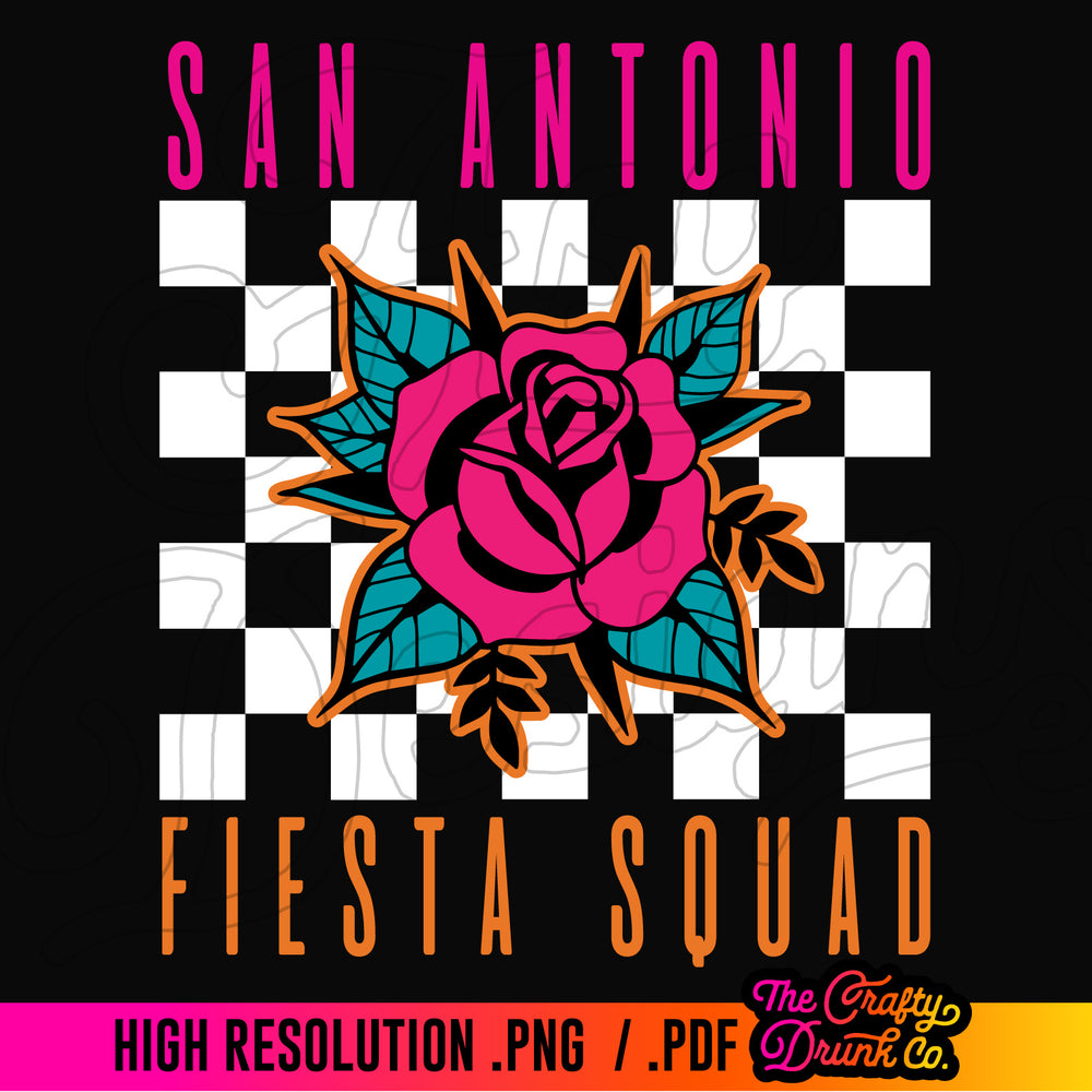 
                      
                        San Antonio Fiesta Squad Checkered Design
                      
                    