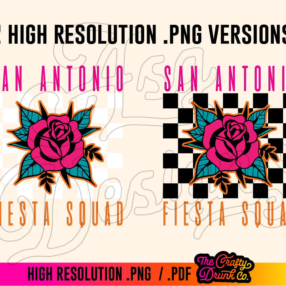 
                      
                        San Antonio Fiesta Squad Checkered Design
                      
                    