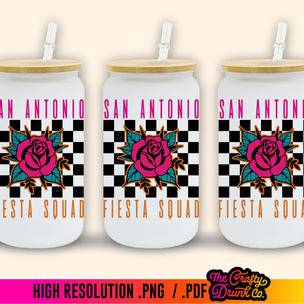 
                      
                        San Antonio Fiesta Squad Checkered Design
                      
                    