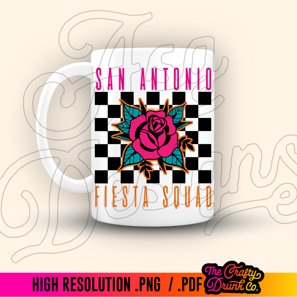 
                      
                        San Antonio Fiesta Squad Checkered Design
                      
                    