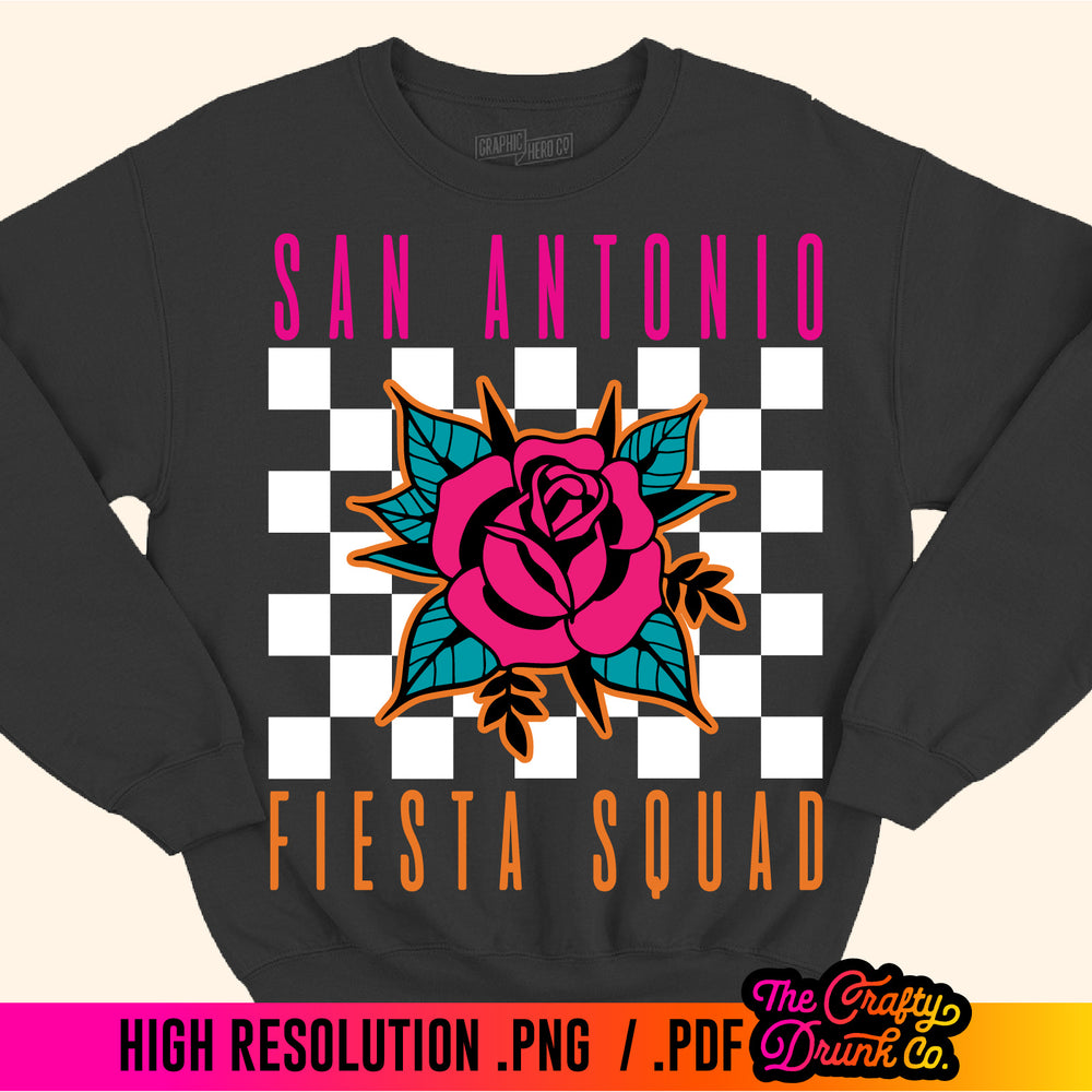 
                      
                        San Antonio Fiesta Squad Checkered Design
                      
                    