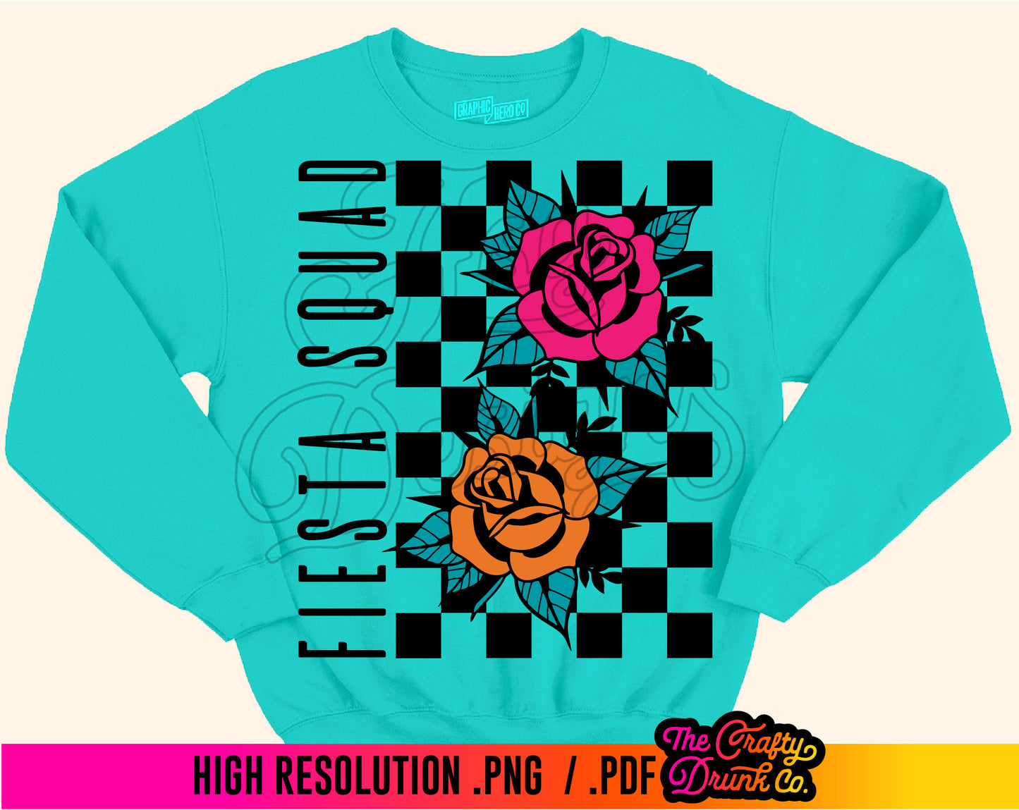 Fiesta Squad Checkered Roses