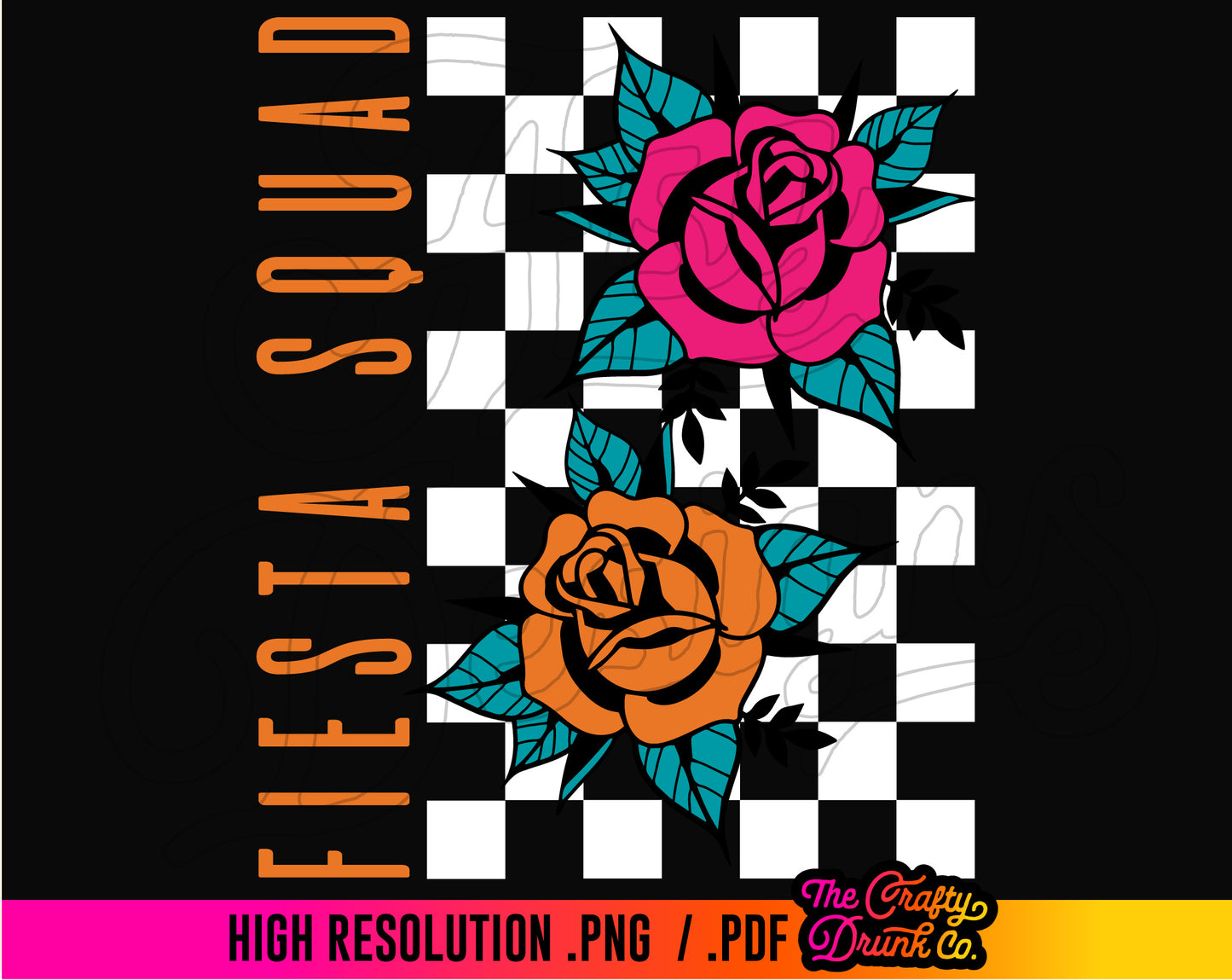 Fiesta Squad Checkered Roses