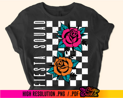 Fiesta Squad Checkered Roses