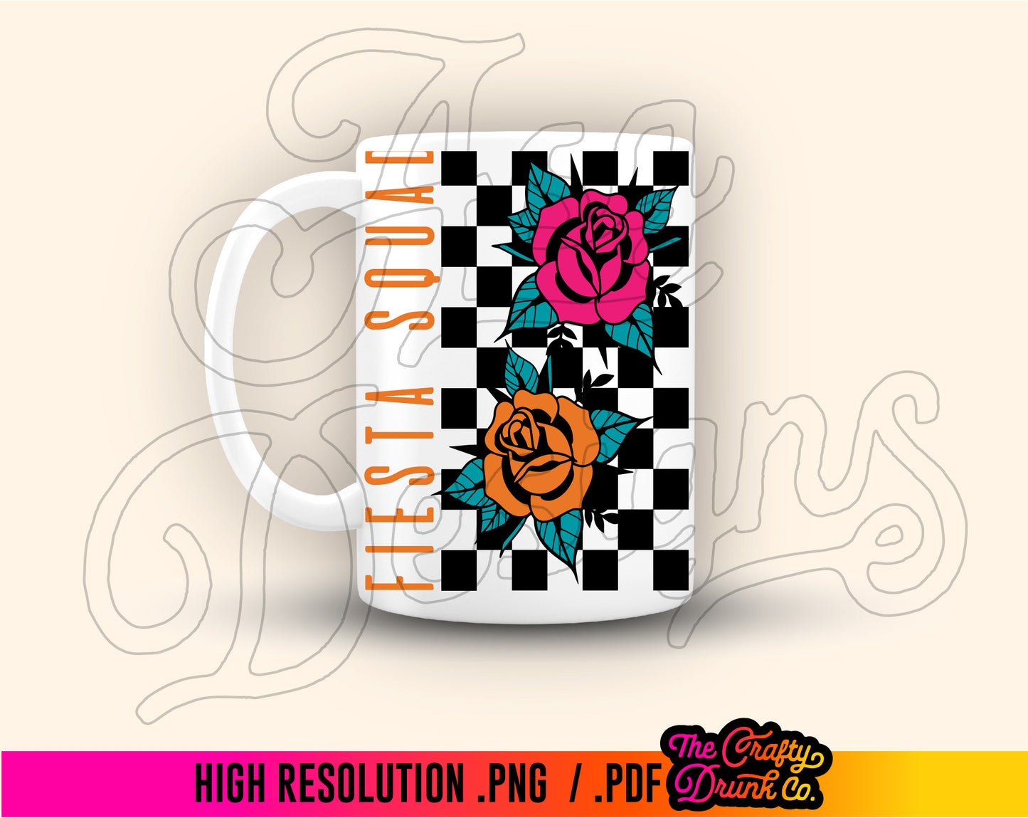 Fiesta Squad Checkered Roses