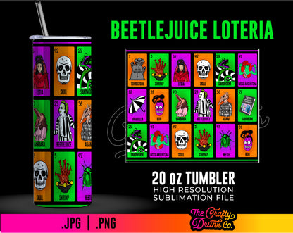 BeetleJuice Loteria Tumbler Wrap