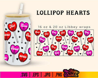 Lollipop Hearts Libbey Wrap PNG SVG