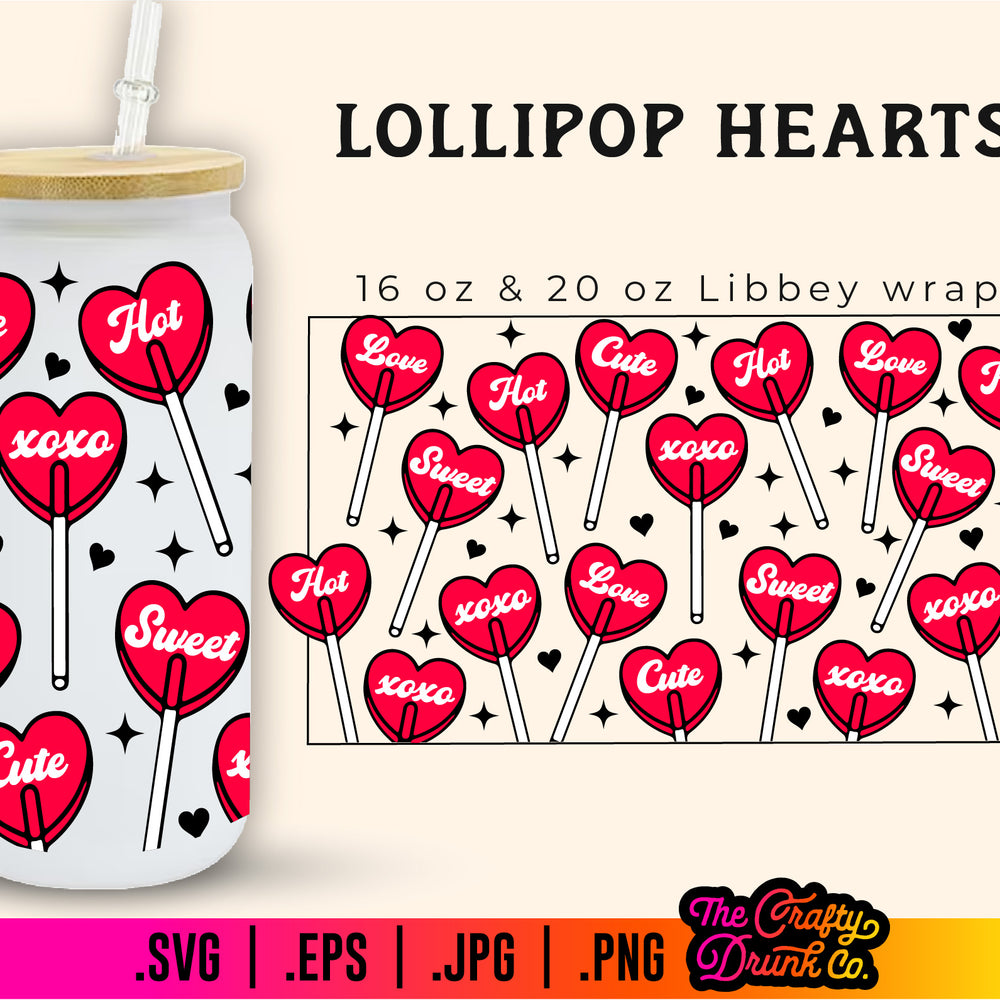 Lollipop Hearts Libbey Wrap PNG SVG