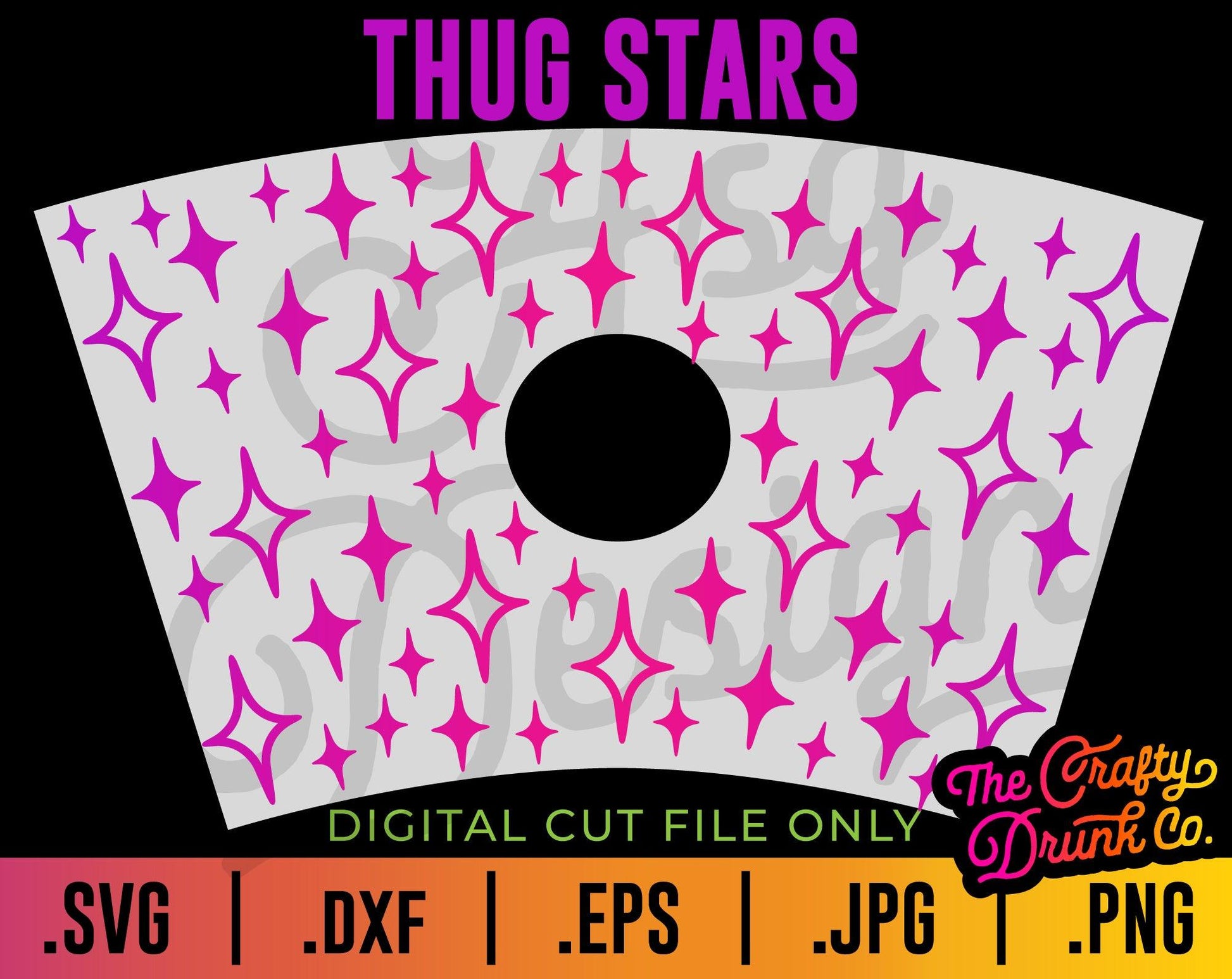 Thug Stars Cup Wrap - TheCraftyDrunkCo