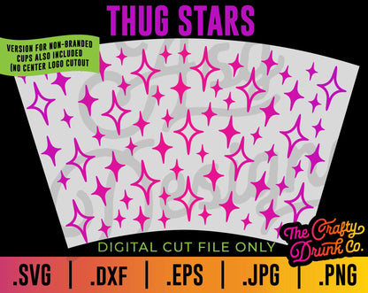 Thug Stars Cup Wrap - TheCraftyDrunkCo