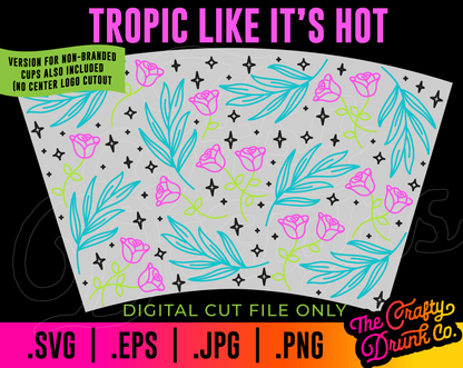 Tropical Cold Cup Wrap - TheCraftyDrunkCo