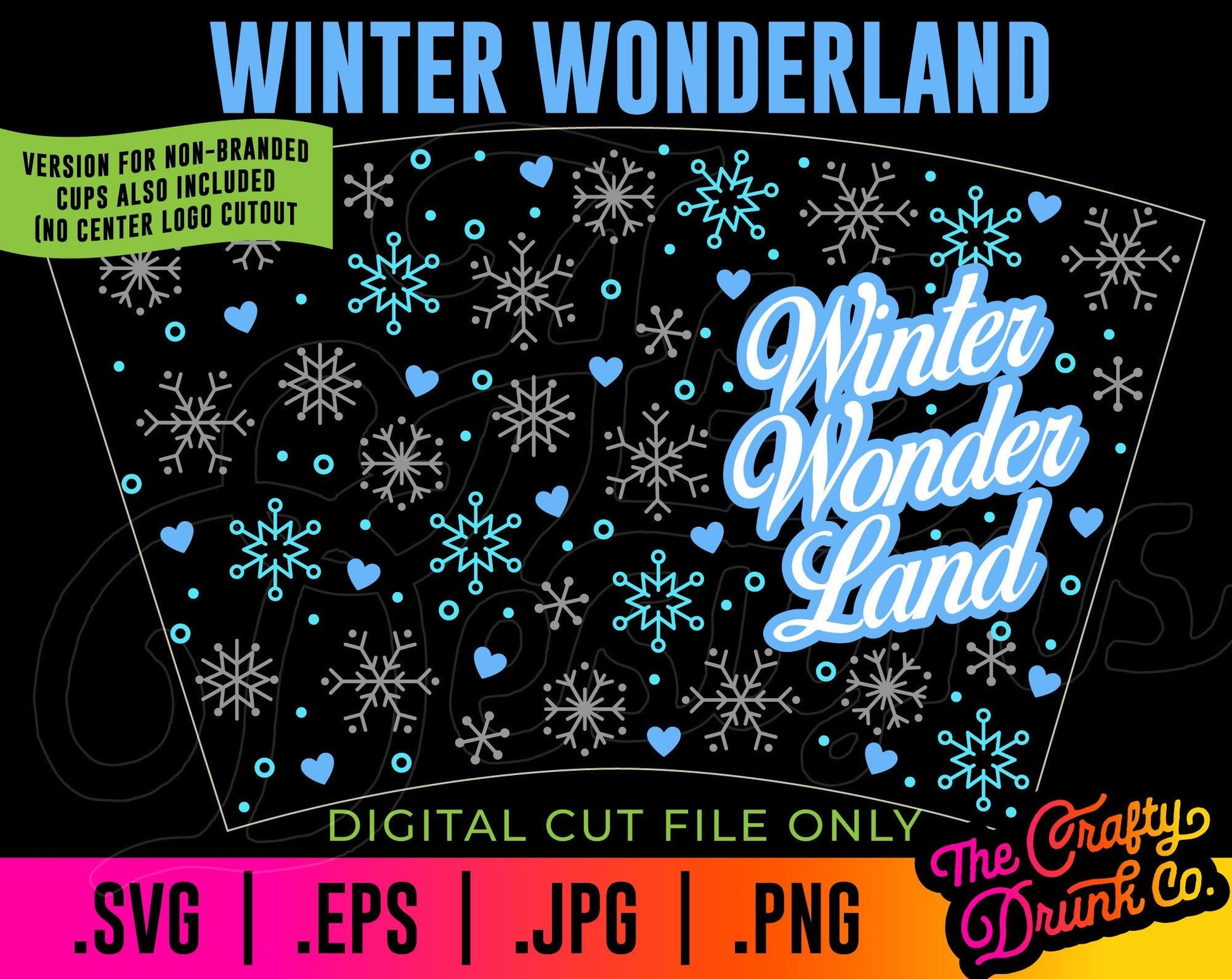 Winter Wonderland Cold Cup Wrap - TheCraftyDrunkCo