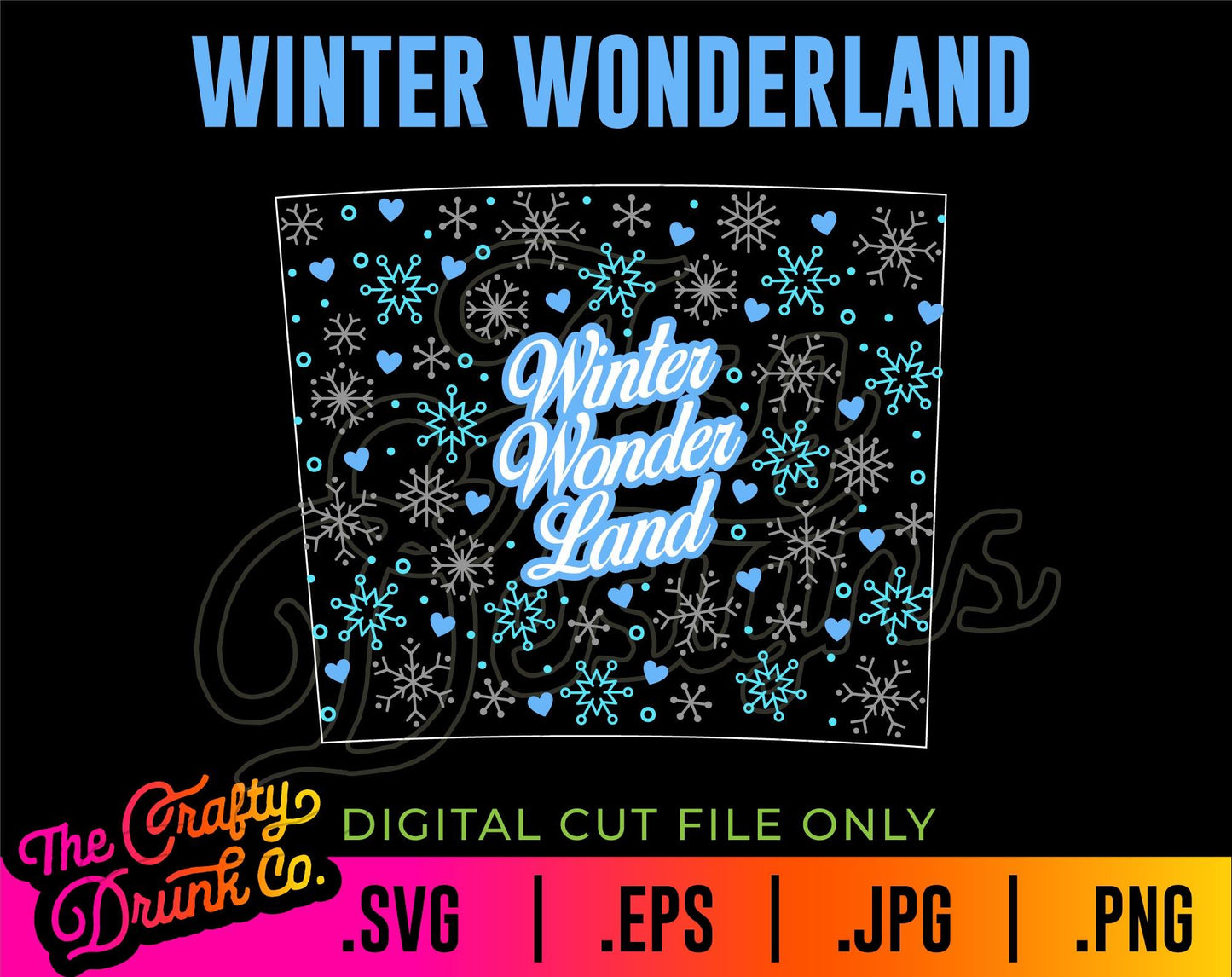 Winter Wonderland Skinny 16oz Tumbler Wrap - TheCraftyDrunkCo