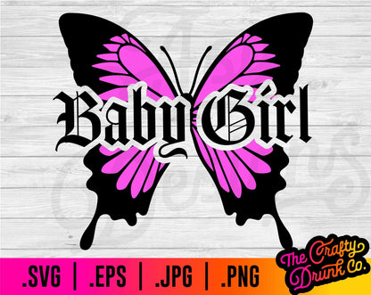 Baby Girl Butterfly - TheCraftyDrunkCo