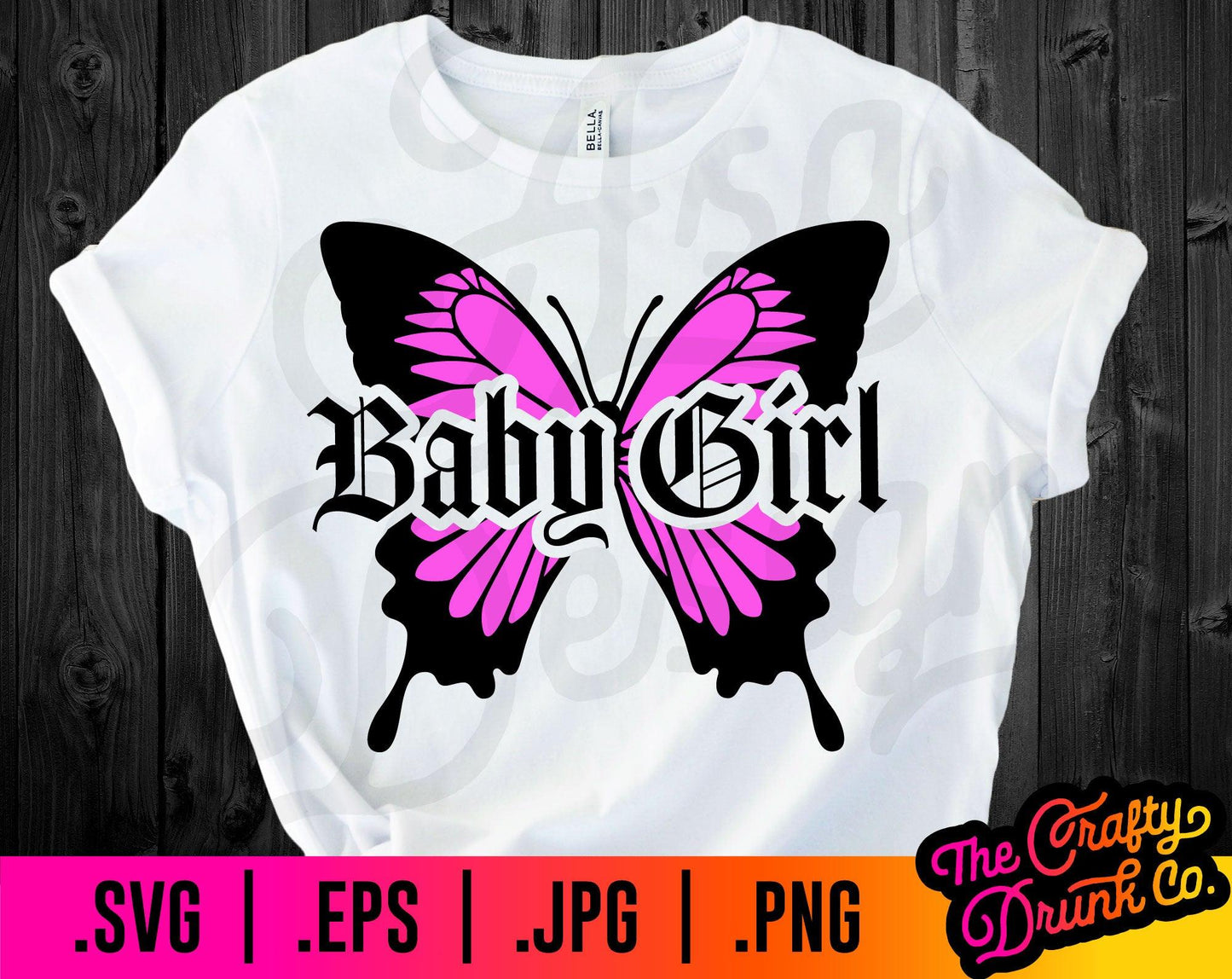 Baby Girl Butterfly - TheCraftyDrunkCo