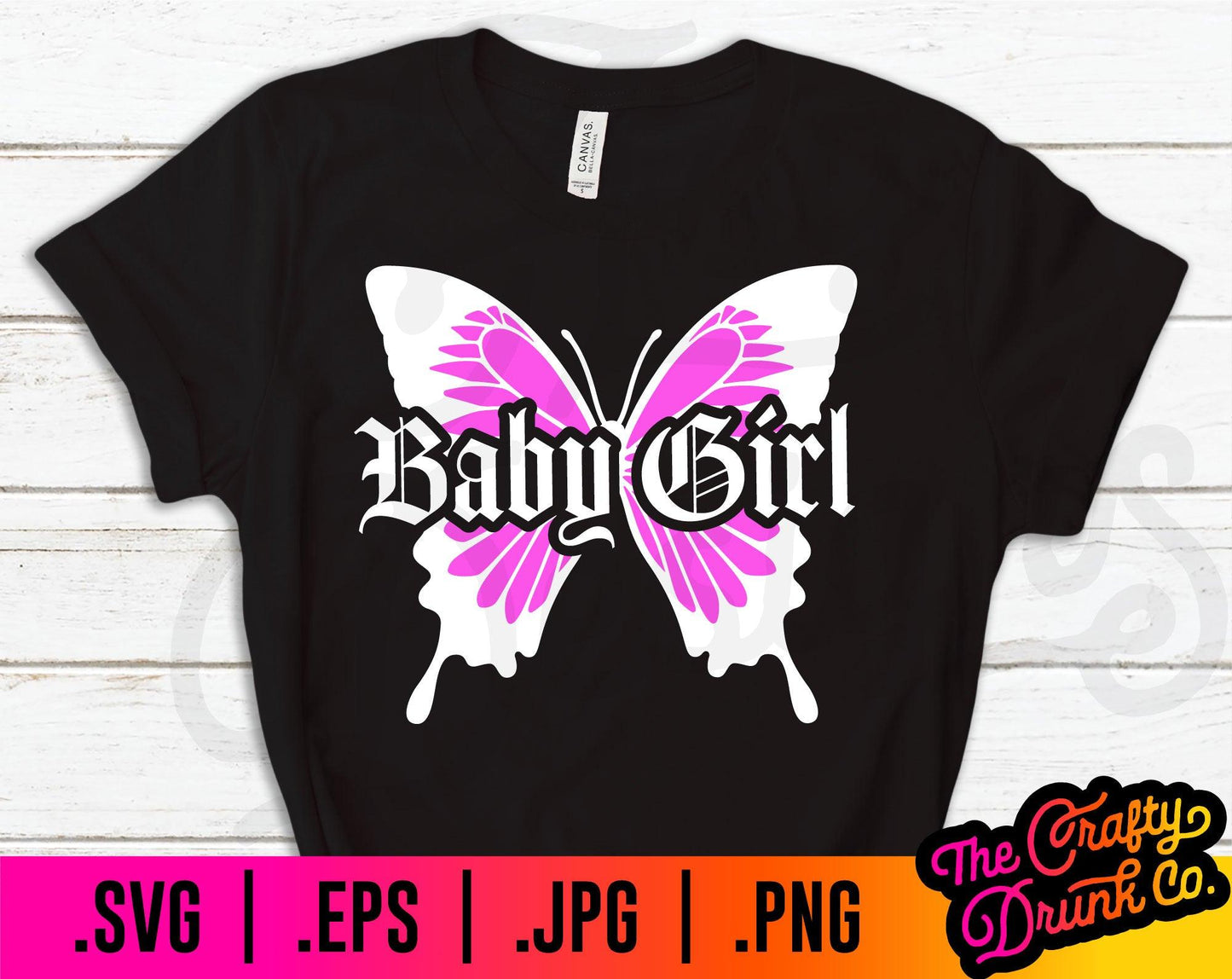 Baby Girl Butterfly - TheCraftyDrunkCo