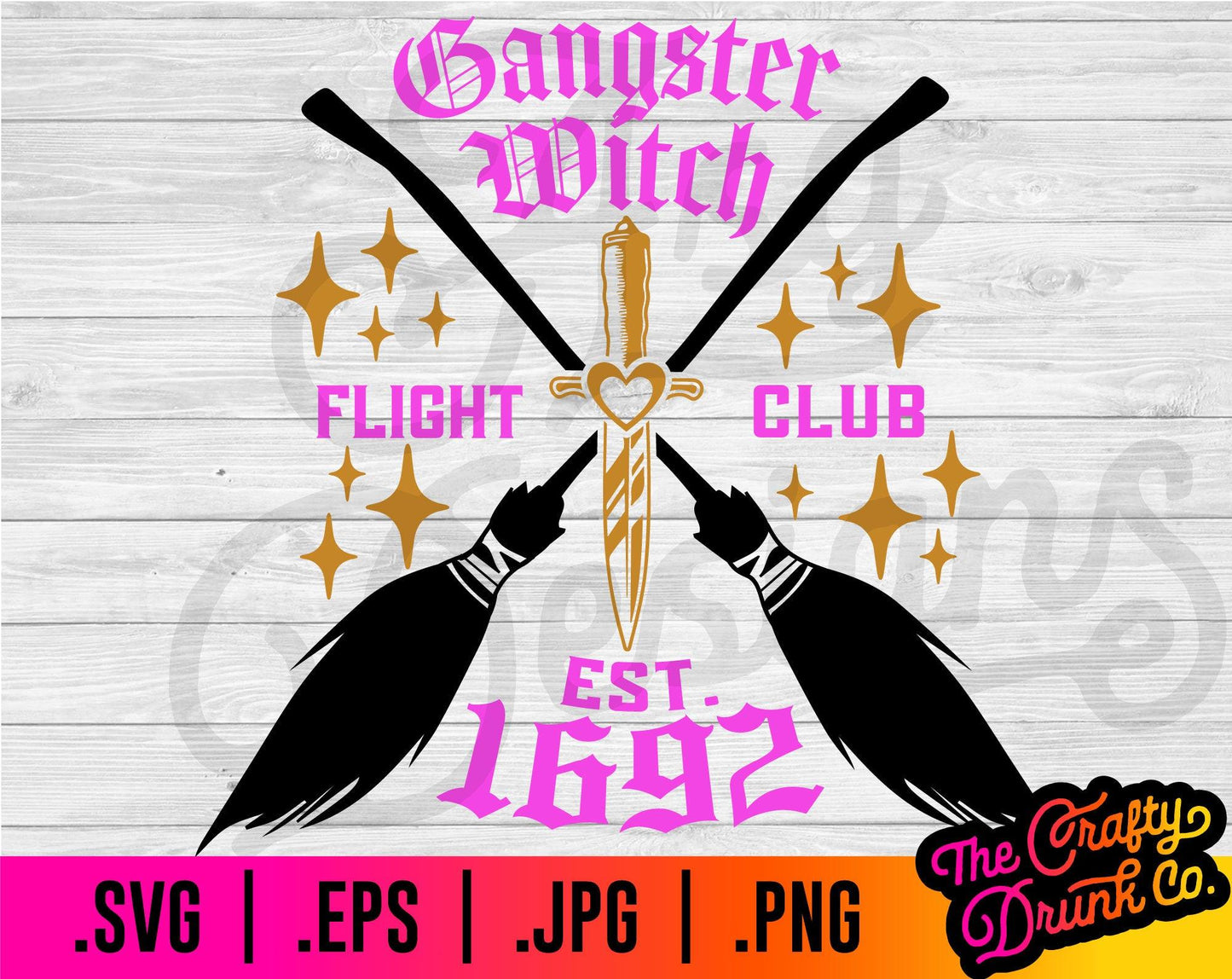 Gangster Witch Flight Club Halloween - TheCraftyDrunkCo