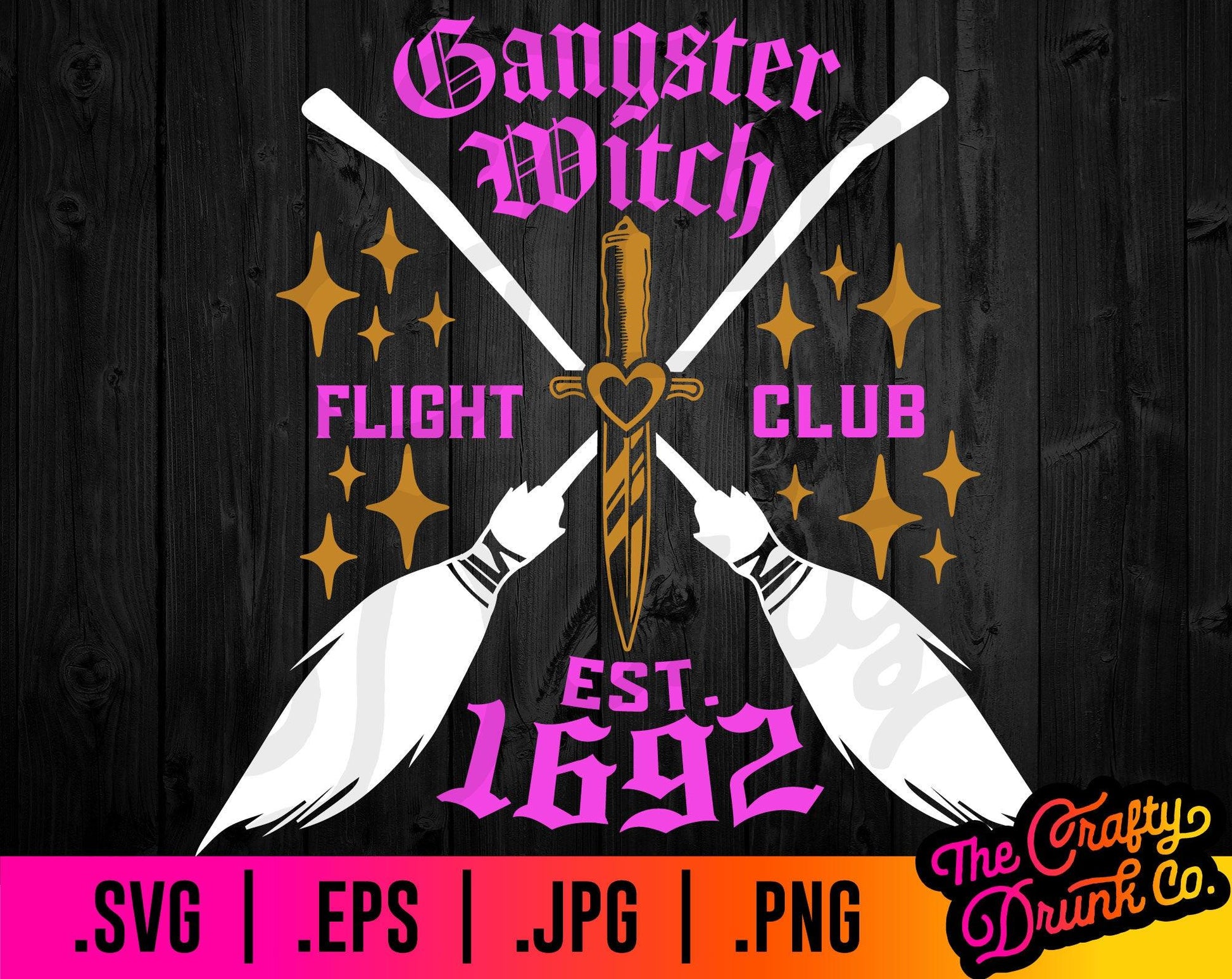 Gangster Witch Flight Club Halloween - TheCraftyDrunkCo