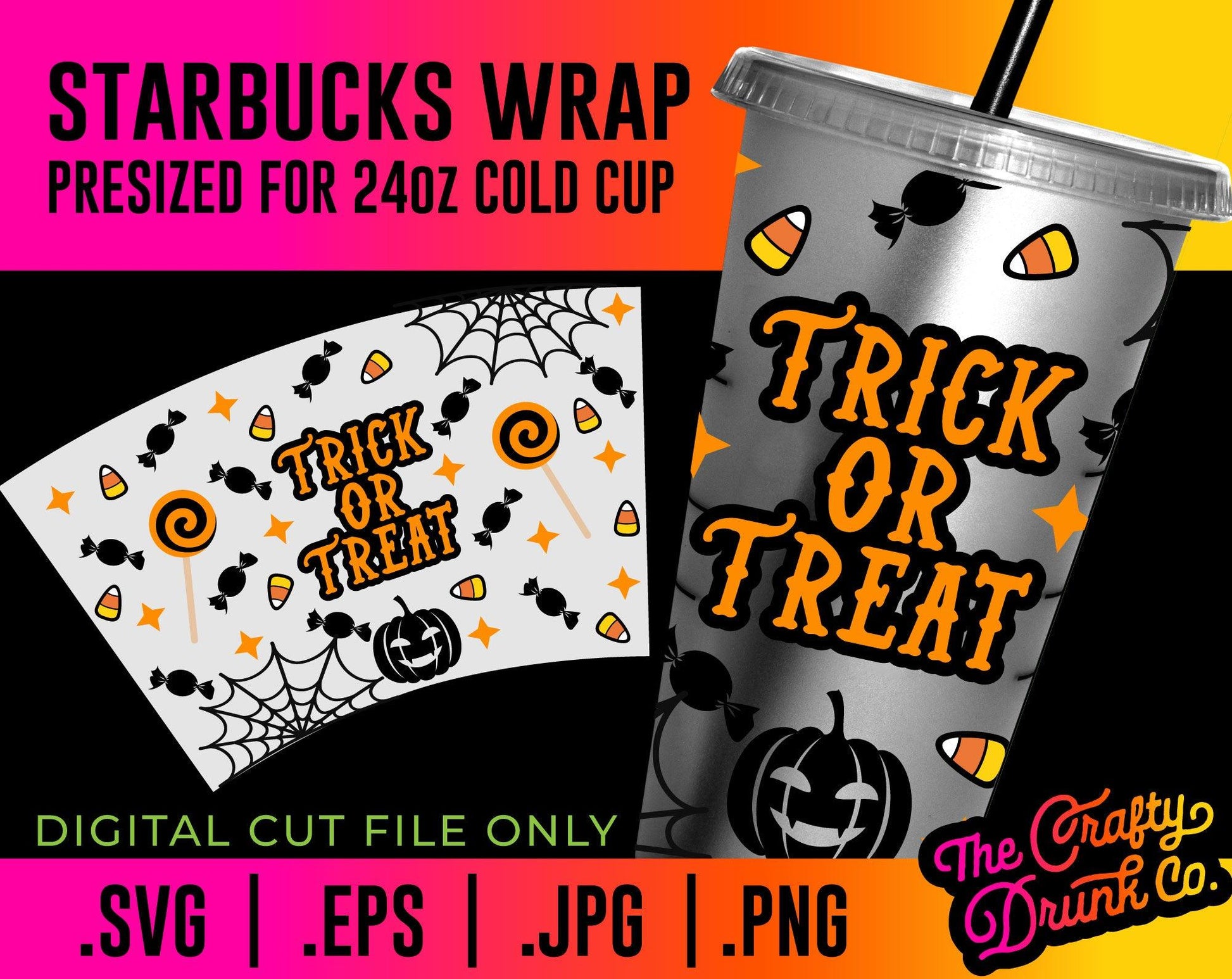 Trick or Treat Mommy and Me Cold Cup Wrap Bundle - TheCraftyDrunkCo