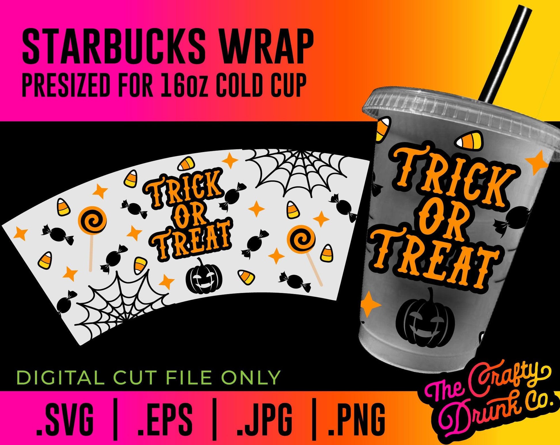 Trick or Treat Mommy and Me Cold Cup Wrap Bundle - TheCraftyDrunkCo