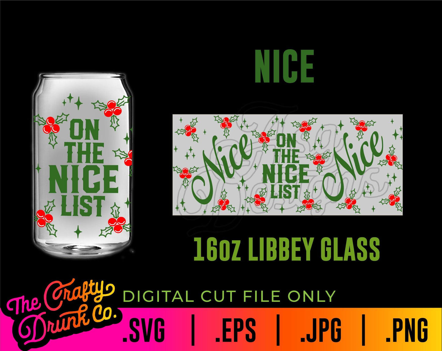 Nice Libbey Can Glass Wraps 16oz and 20oz - TheCraftyDrunkCo