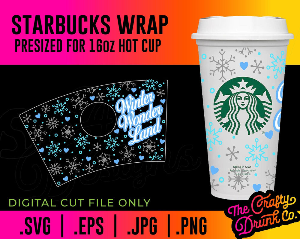 Winter Wonderland Hot Cup Wrap - TheCraftyDrunkCo