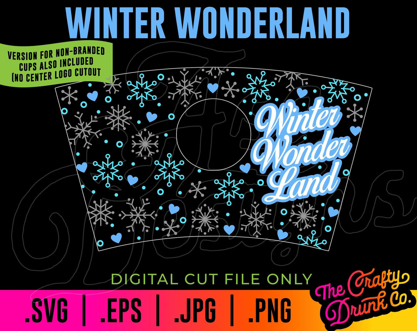Winter Wonderland Hot Cup Wrap - TheCraftyDrunkCo