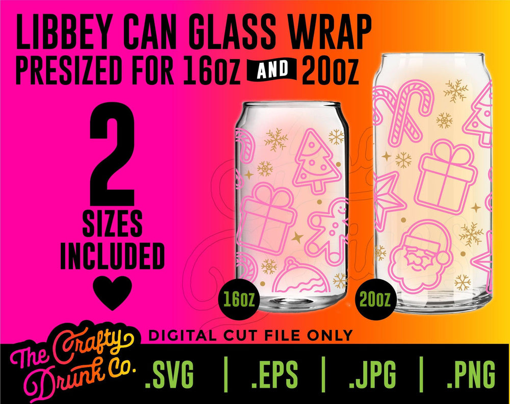 Sugar Cookie Libbey Can Glass Wraps 16oz and 20oz - TheCraftyDrunkCo