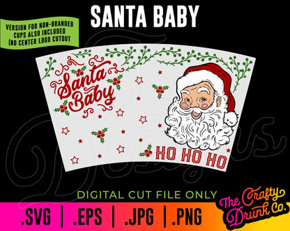 Santa Hot Cup Wrap - TheCraftyDrunkCo