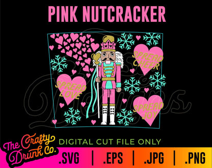 Pink Nutcracker Skinny 16oz Tumbler Wrap - TheCraftyDrunkCo