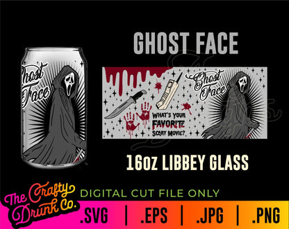 Ghost Face Libbey Wraps - TheCraftyDrunkCo