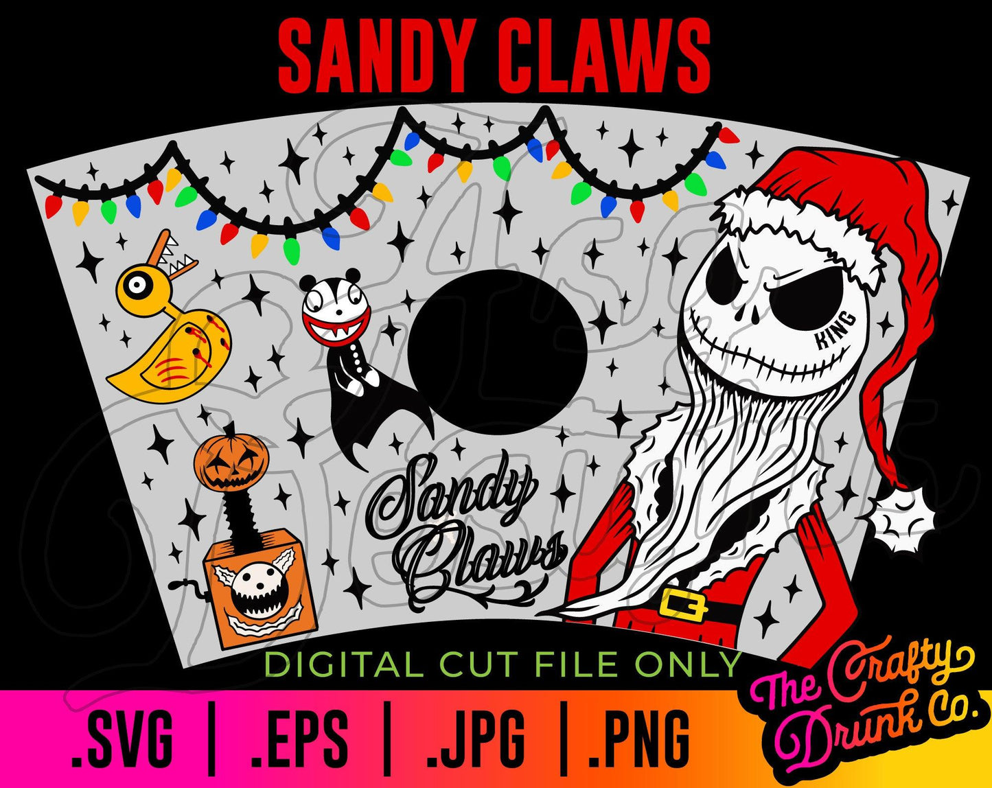 Sandy Claws Cold Cup Wrap - TheCraftyDrunkCo