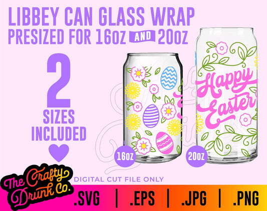 GLASS CAN TEMPLATES  16oz and 20oz Can Glass Wrap