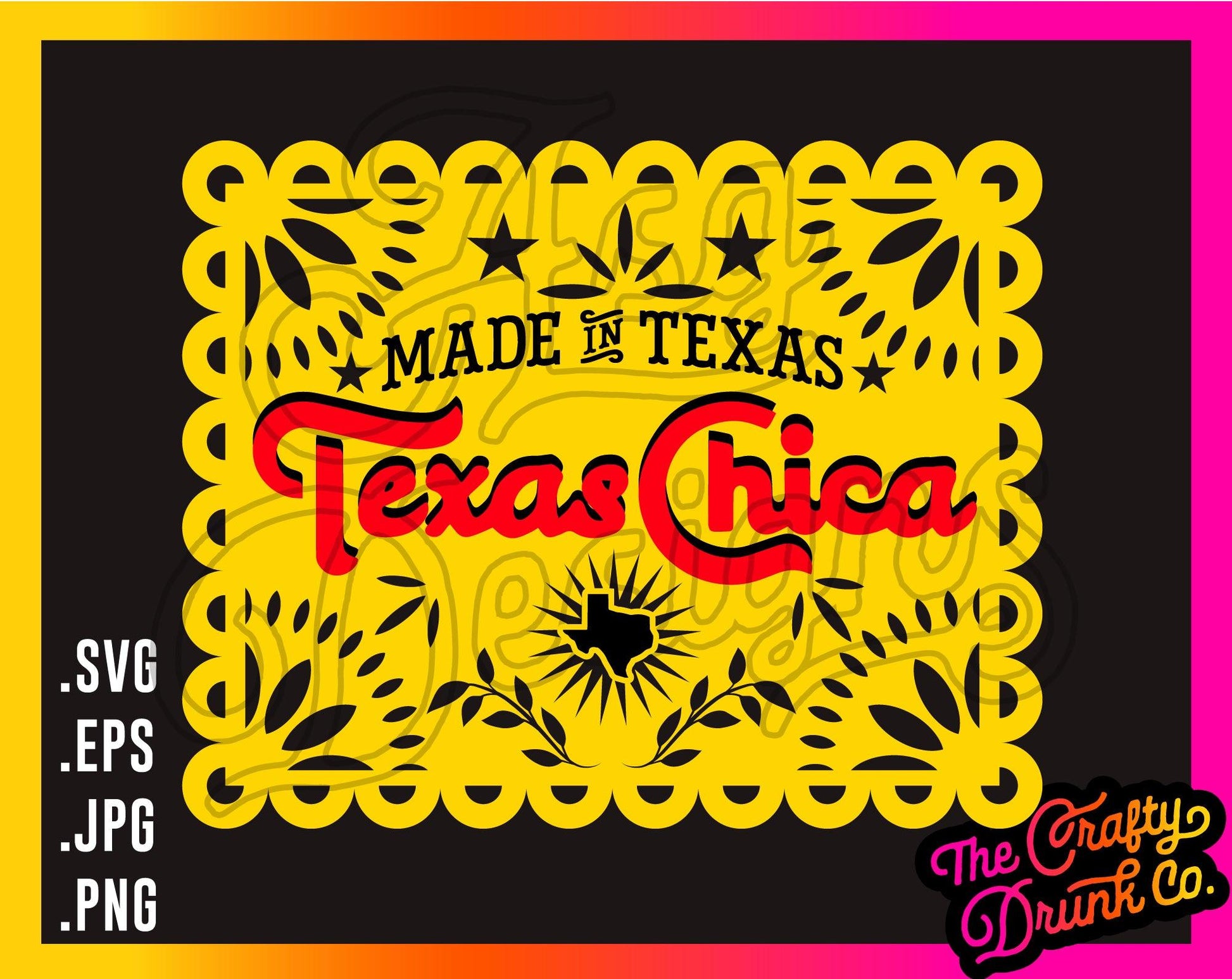 Texas Chica Papel Picado - TheCraftyDrunkCo