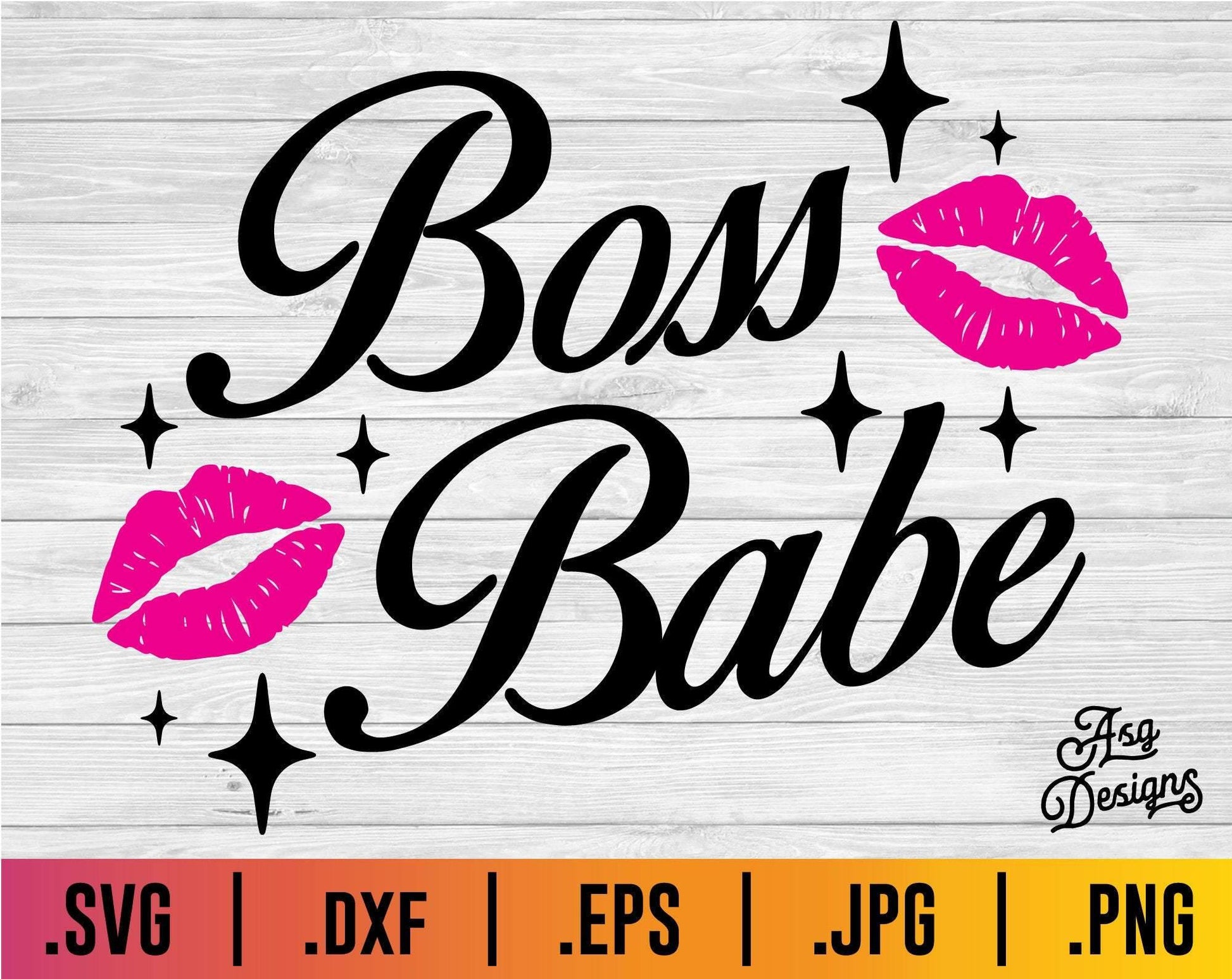 Boss Babe Lips SVG - TheCraftyDrunkCo