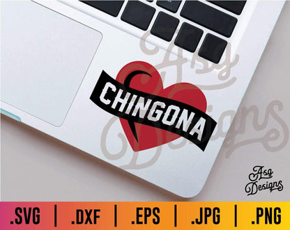 Chingona Heart SVG - TheCraftyDrunkCo