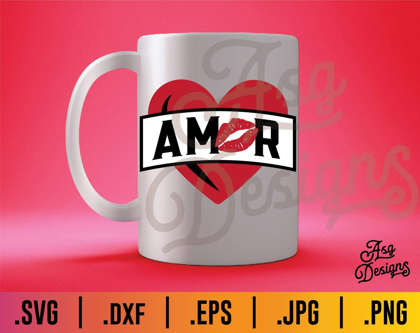 Amor Heart SVG - TheCraftyDrunkCo