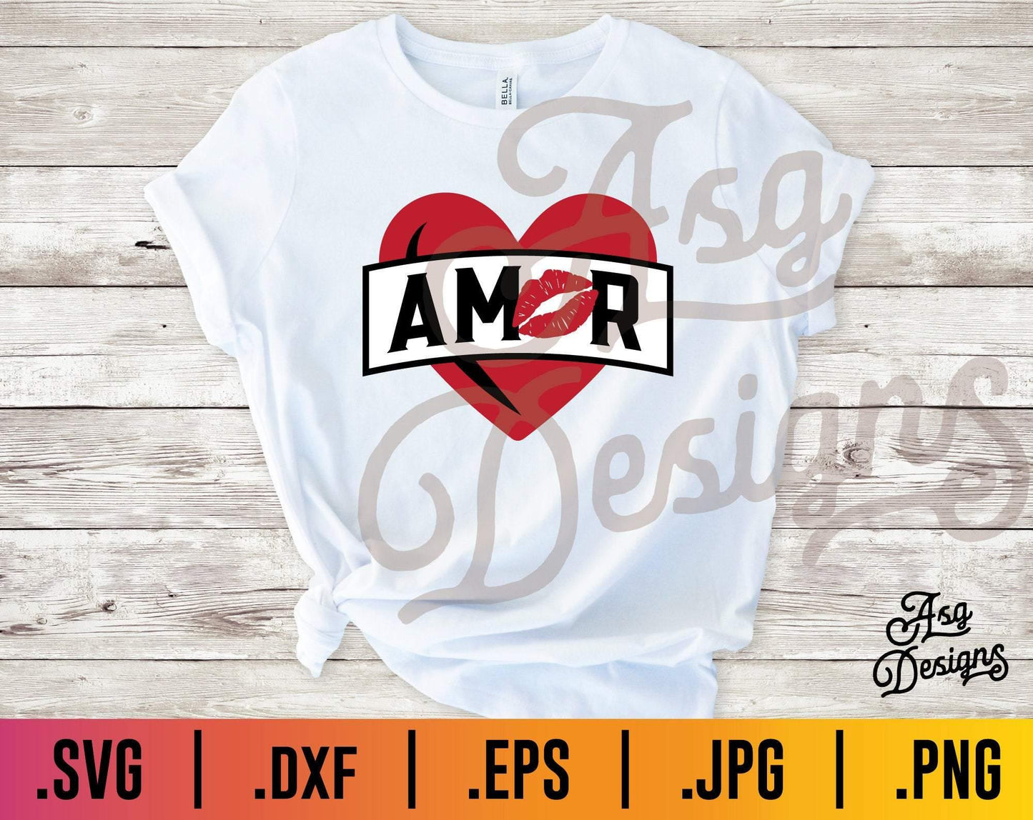 Amor Heart SVG - TheCraftyDrunkCo