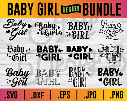 Baby Girl Onesie SVG Bundle - TheCraftyDrunkCo