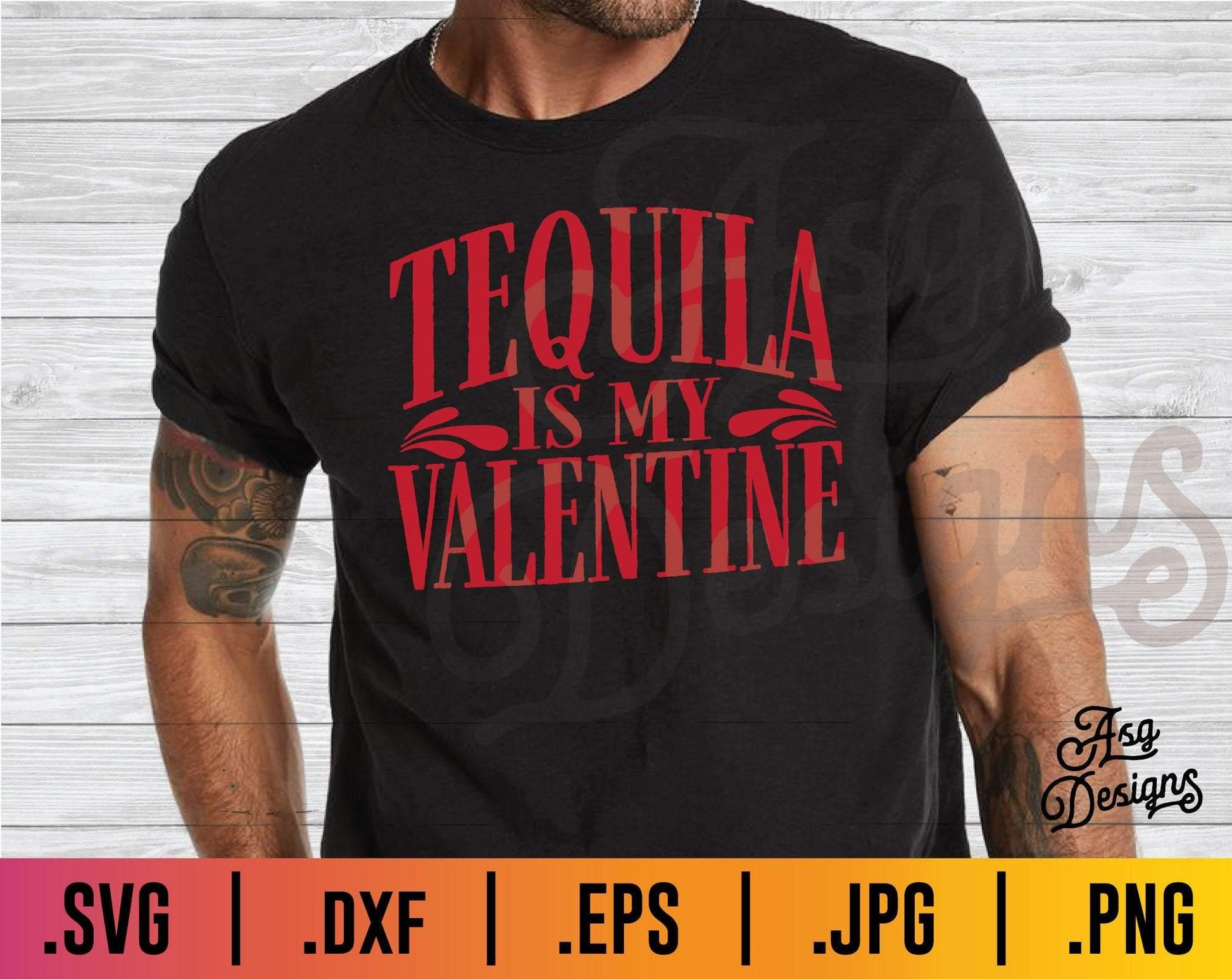 Tequila is my Valentine SVG - TheCraftyDrunkCo