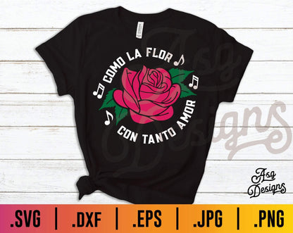 Rose Selena Como La Flor SVG - TheCraftyDrunkCo