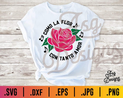 Rose Selena Como La Flor SVG - TheCraftyDrunkCo