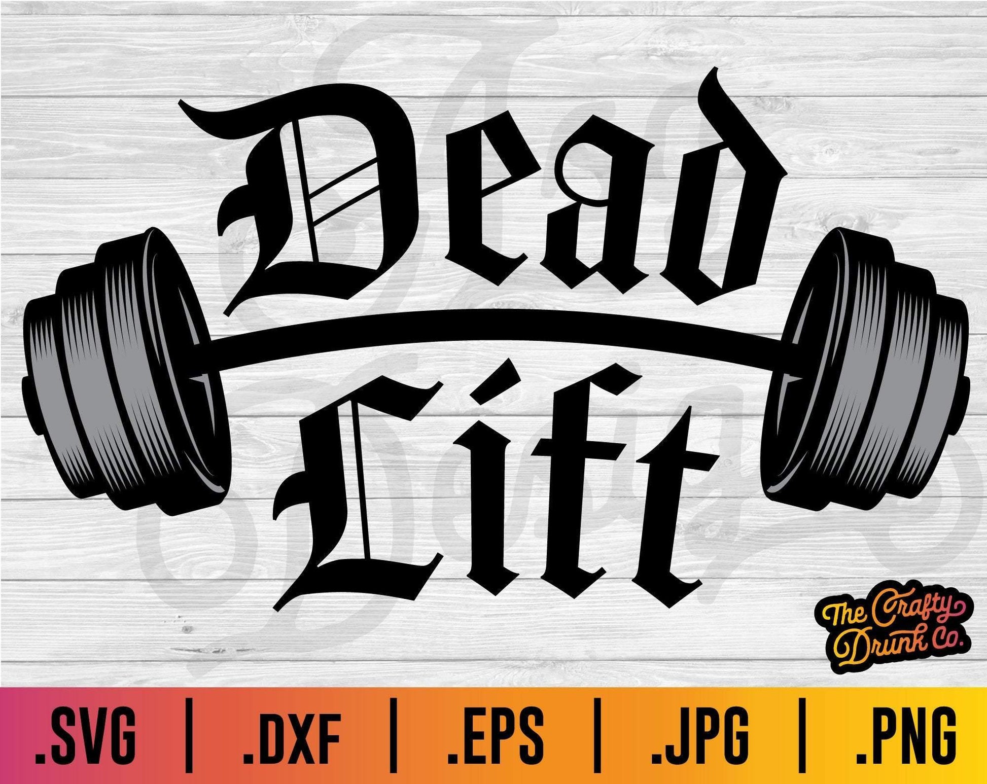 Deadlift Barbell SVG - TheCraftyDrunkCo