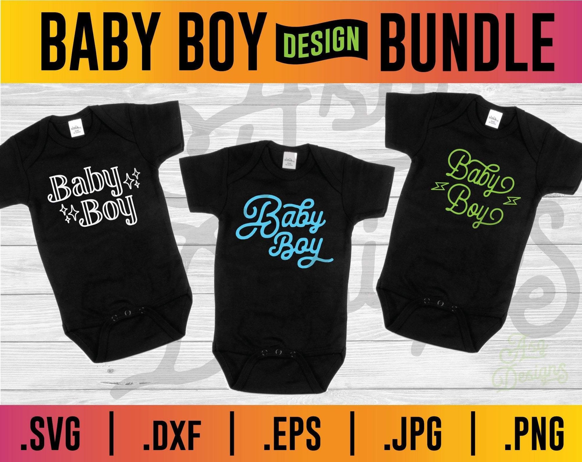 Baby Boy Onesie SVG Bundle - TheCraftyDrunkCo