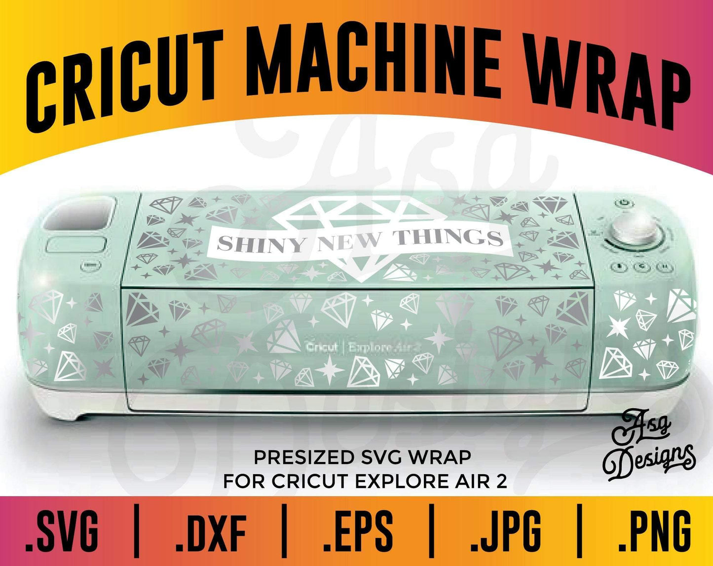 Diamonds Cricut Machine Wrap SVG - TheCraftyDrunkCo