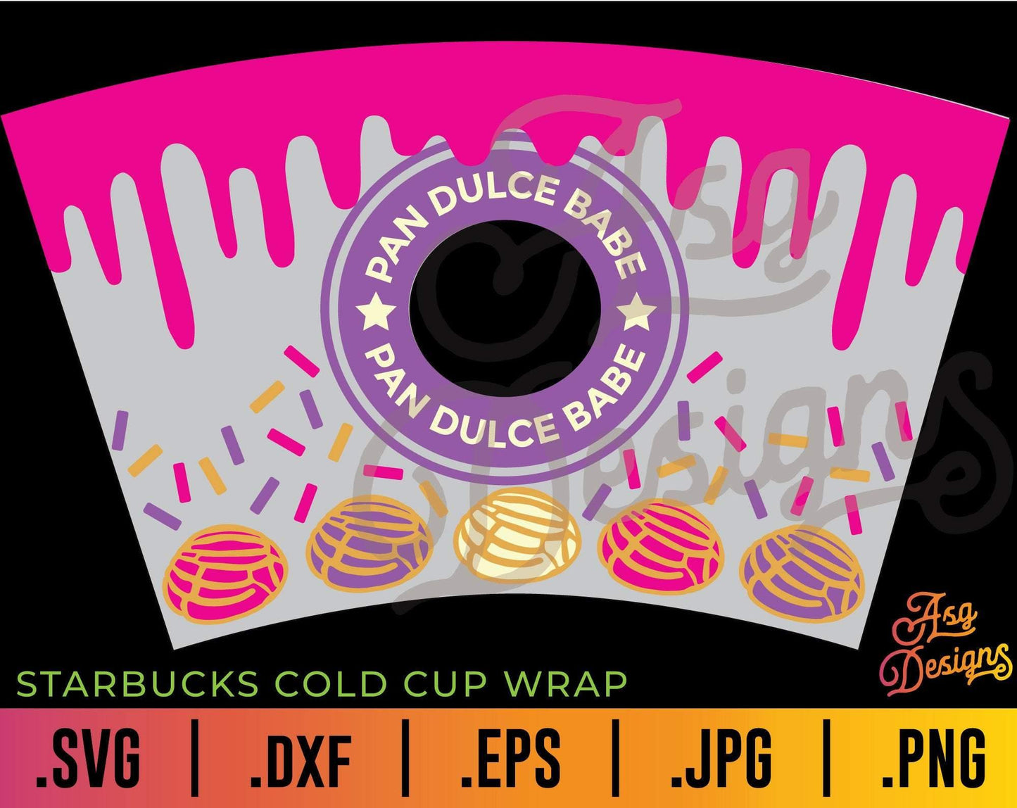 Pan Dulce Babe Starbucks Cup Wrap SVG - TheCraftyDrunkCo