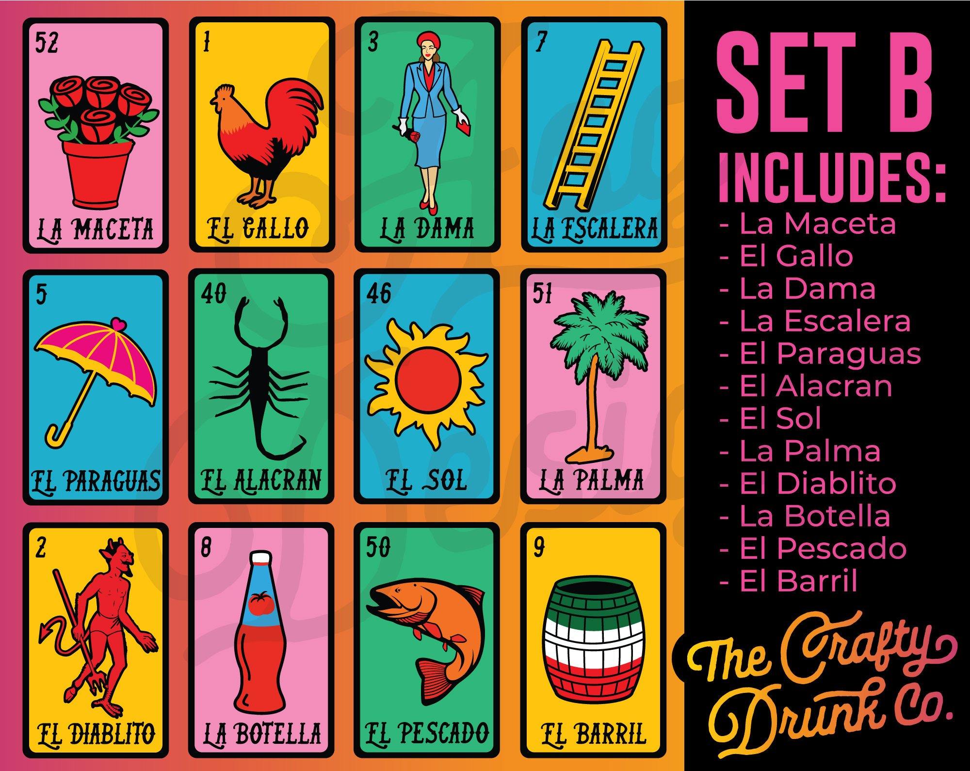 Loteria SET B SVG csomag – 12 kártyaLoteria SET B SVG csomag – 12 kártya  