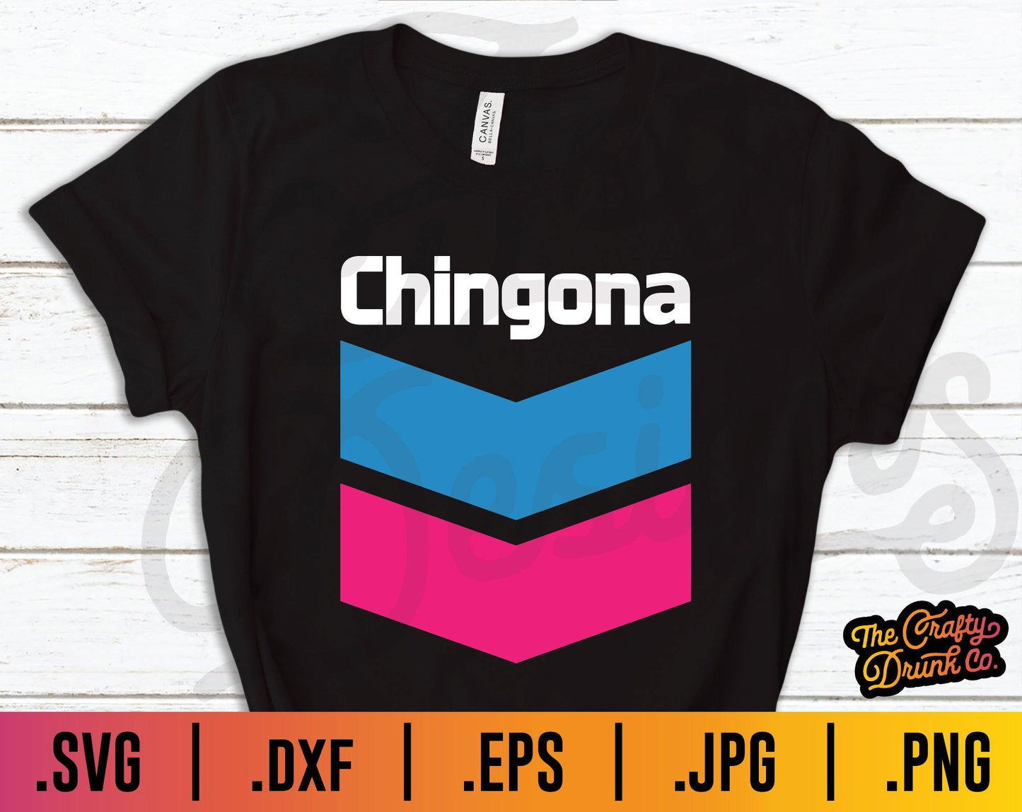 Chevron Chingona Logo SVG - TheCraftyDrunkCo