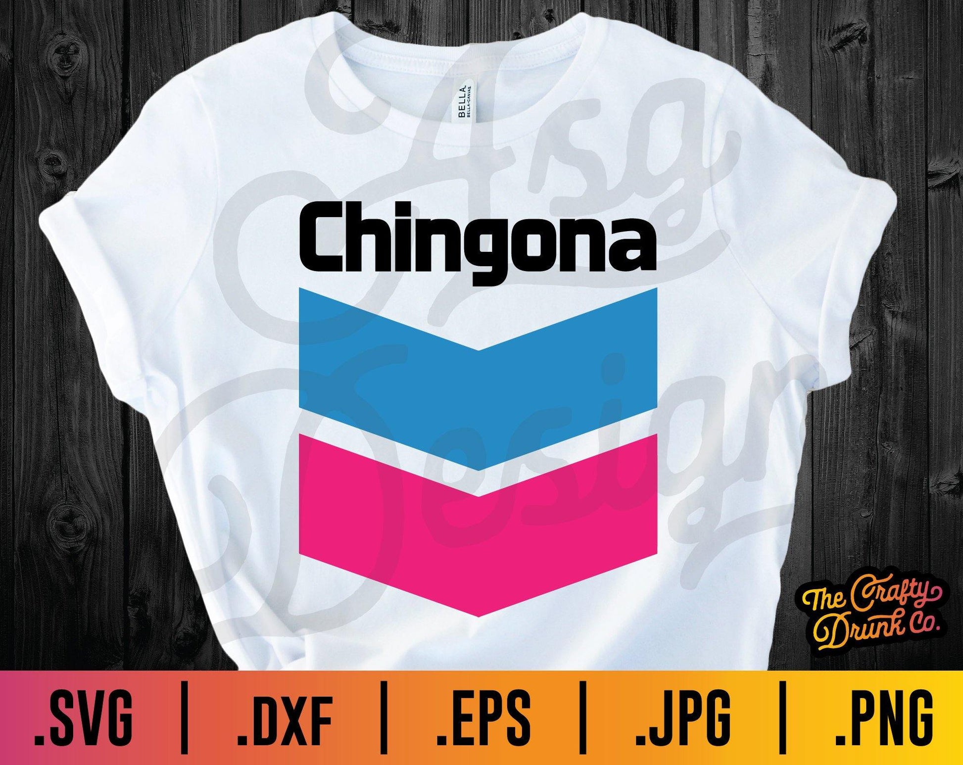 Chevron Chingona Logo SVG - TheCraftyDrunkCo